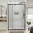 38-42" Wide X 71" High Pivot Semi-Frameless Shower Door With Clear Glass-106927099