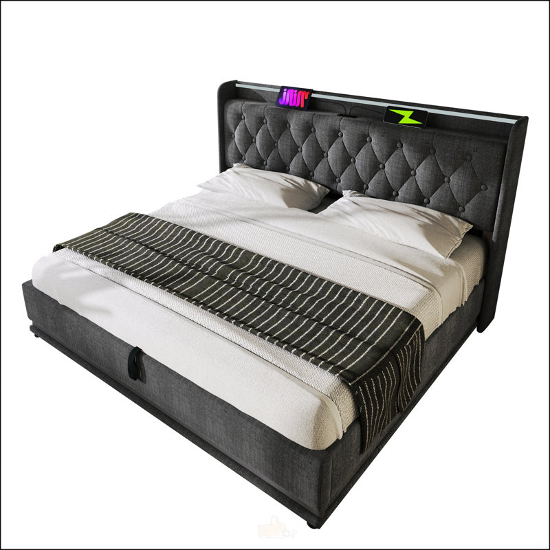 Queen Size Upholstered Bed, Queen