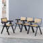 2 chaises de salle à manger, technologie de tissage en rotin de bois d'hévéa, chaise de salle à manger en bois massif avec accoudoirs, chaise de salon, simple-1967537703