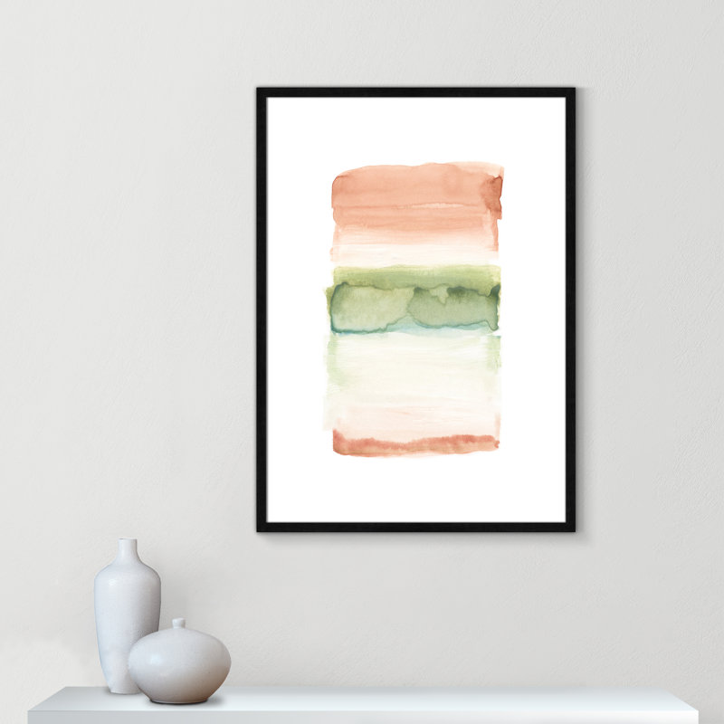 " Skye II " Painting Print, Black Framed Paper, 35.5" H x 25.5" W x 0.75" D
