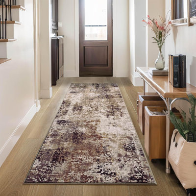 Tapis de couloir de cuisine abstrait antidérapant