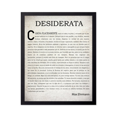 Max Ehrmann Desiderata