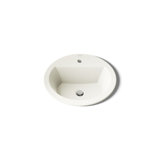 Bryant Ceramic Circular Drop-In Bathroom Sink with Overflow