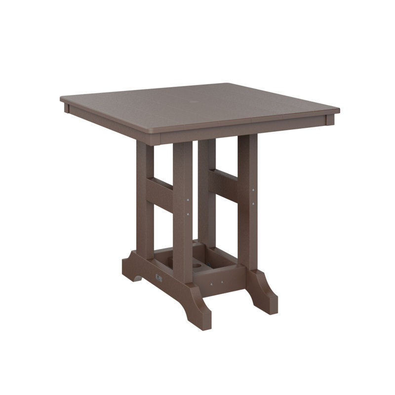 Table de salle à manger carrée 33 po Berlin Gardens Garden Classic, H 30,87 po x l 33 po x P 33 po, Brun chocolat