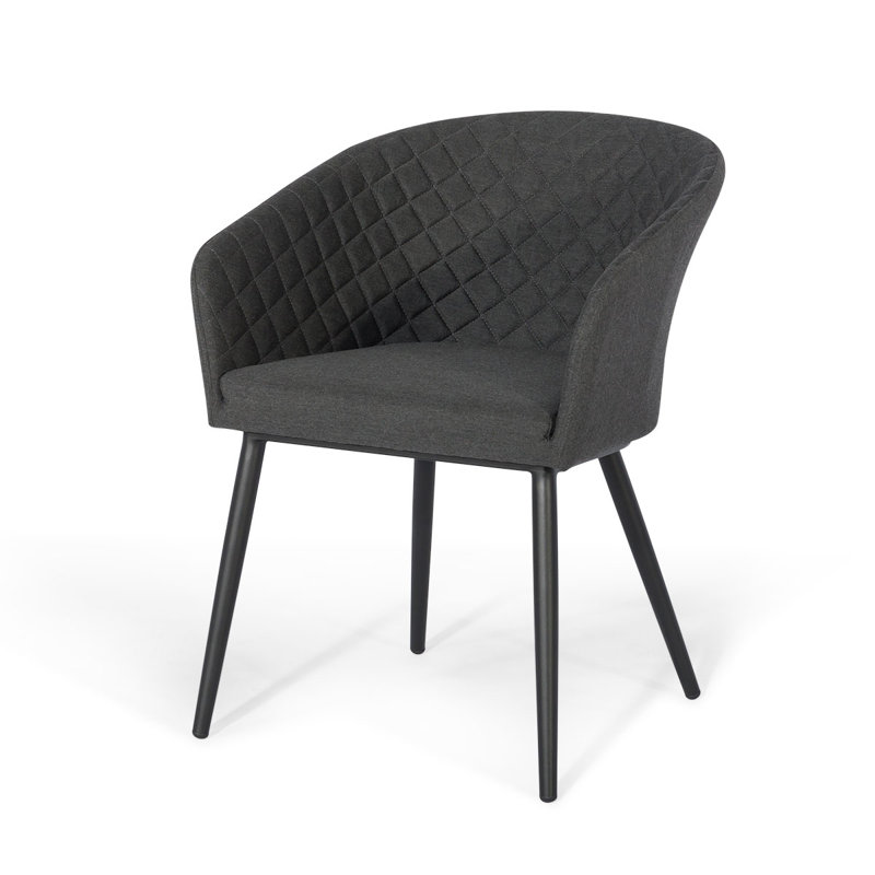 Sladkowski Outdoor Fabric 8 Seat Oval Dining Set, Black, Charcoal/Black