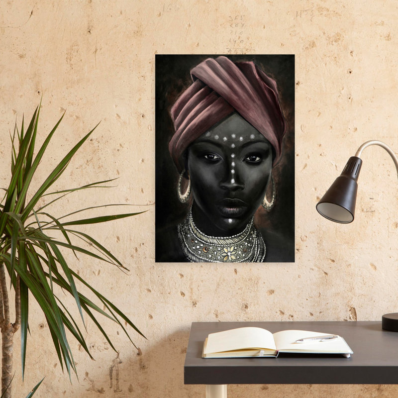 Étoile d'Afrique, art abstrait rose, H 24 po x l 16 po