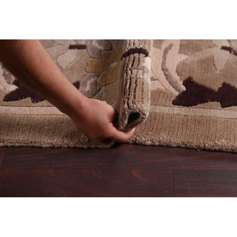 Tapis népalais à motif végétal noué à la main 9 x 12