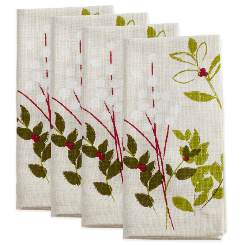 Sauceda Cotton Floral Square Napkin
