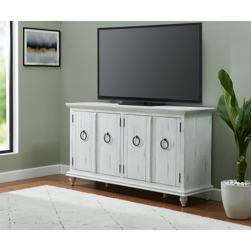 Rushville Solid Wood TV Stand for TVs up to 70", White