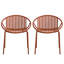 Ensemble de 2 chaises de patio empilables-1401204608