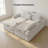 108-Inch High-Resilience Boneless Sponge Sofa With 30 Density, Double-Layer Cloud-Like Cushions, Multiple Combination Options, No Installation Required/ Off-White-651282047