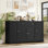 Buffet de 54 po de largeur avec portes de garde-manger, tablettes réglables et grand tiroir 
