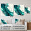 Turquoise Waves In Paradise VII - décoration murale abstraite à l'encre liquide acrylique-901811246