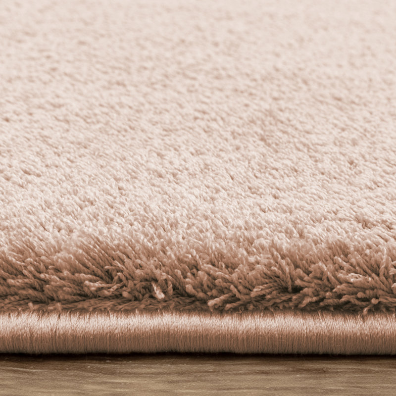 Symaya Cosy Shaggy Blush Pink Area Rug, Rectangle 200 x 290 cm