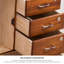 Classeur simple en bois massif brun verrouillable Simple