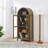 A High Arched Storage Cabinet With A Lamp-336783767