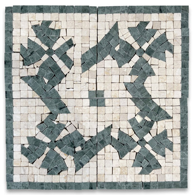 Carreau de mosaïque en marbre 5 po x 5 po