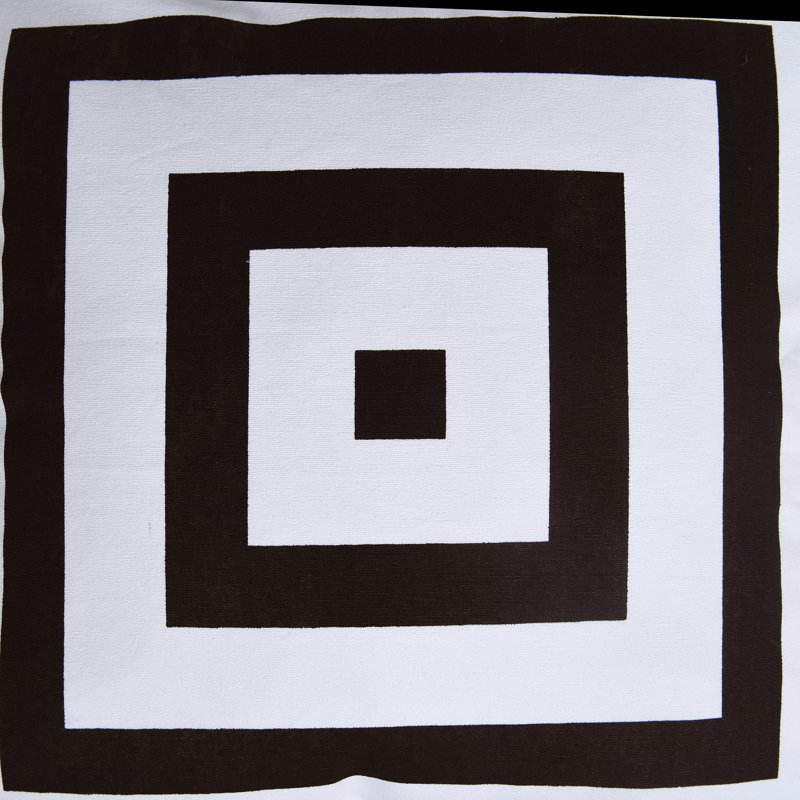 Dann Foley Trellis Cotton Throw Pillow, Black/White