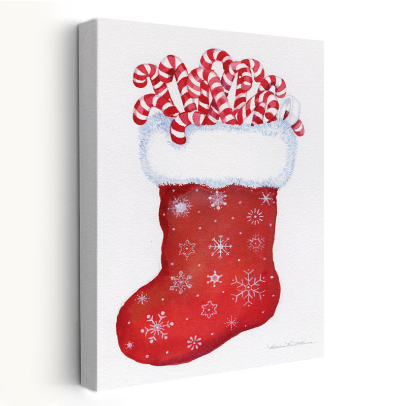 Chaussette de Noël bonbon bonbon, H 48 po x l 32 po