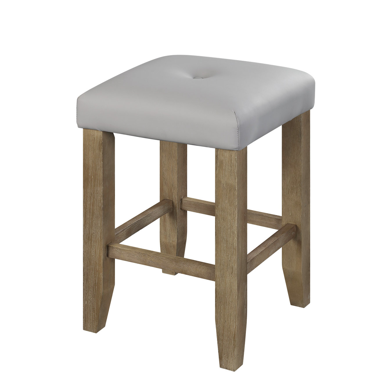 Latitude Run® Charnell Counter Height Stool Set2 Gary PU Wayfair