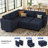 Nairoby Corduroy L-Shaped Sleeper Sectional -1536589865