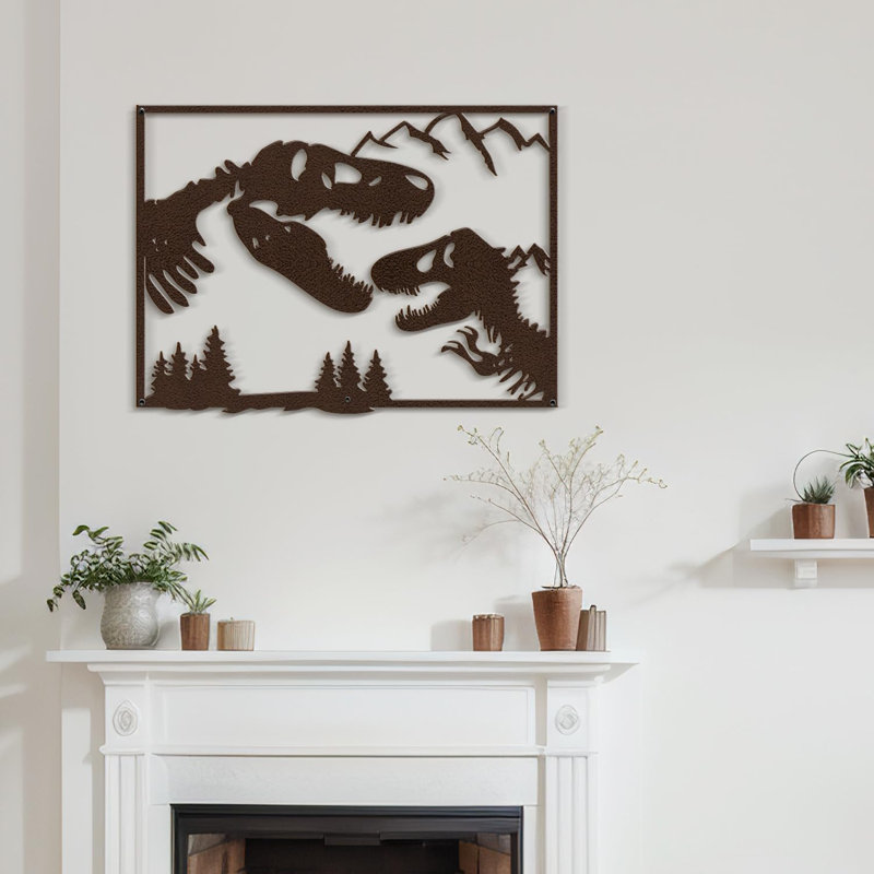 Wall Decor Metal, 24" H x 36" W x 0.05" D, Bronze