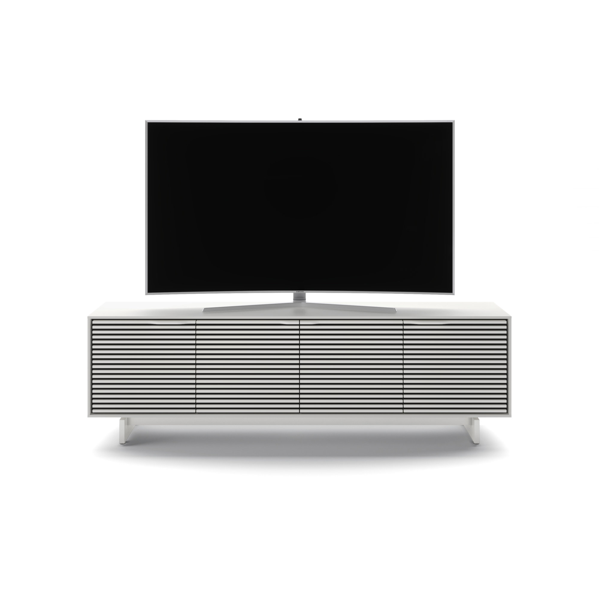 Align 81'' Media Console, Satin White, 25"H x 81"W x 18"D