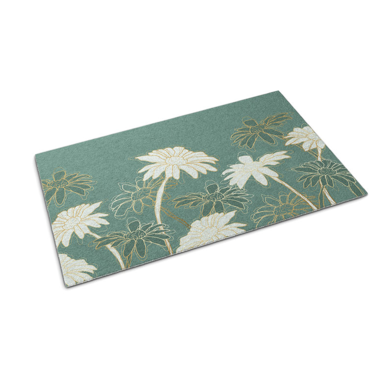 Non-Slip Floral Outdoor Doormat
