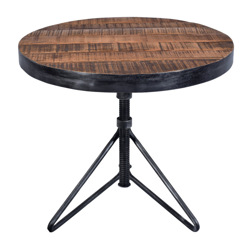 Grasha Solid Wood Top End Table