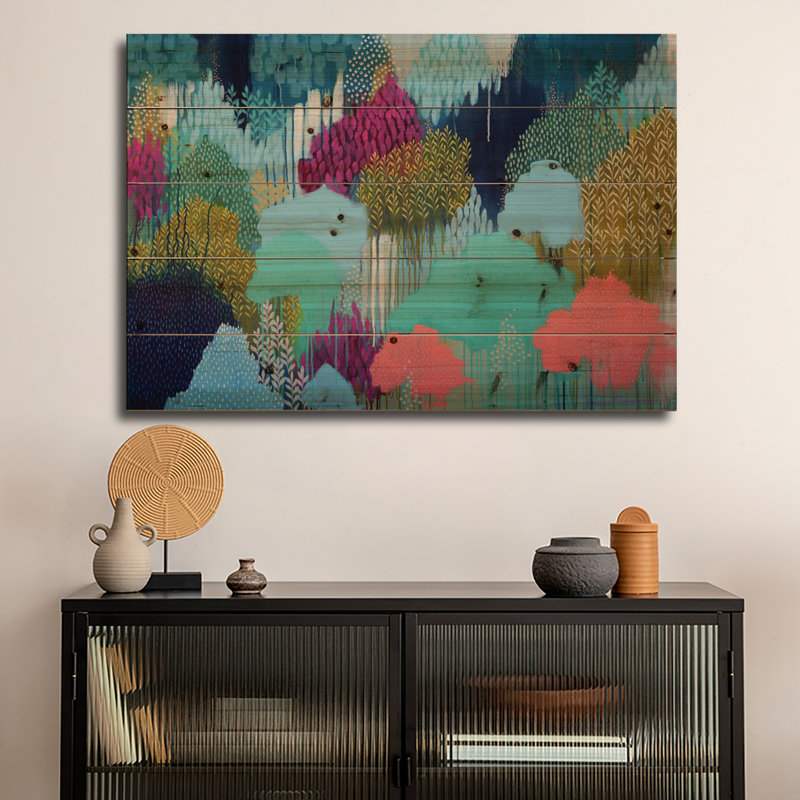 Reproduction d'art mural en bois - «You Cannot Get Beyond» par Clair Bremner, H 18 po x l 26 po