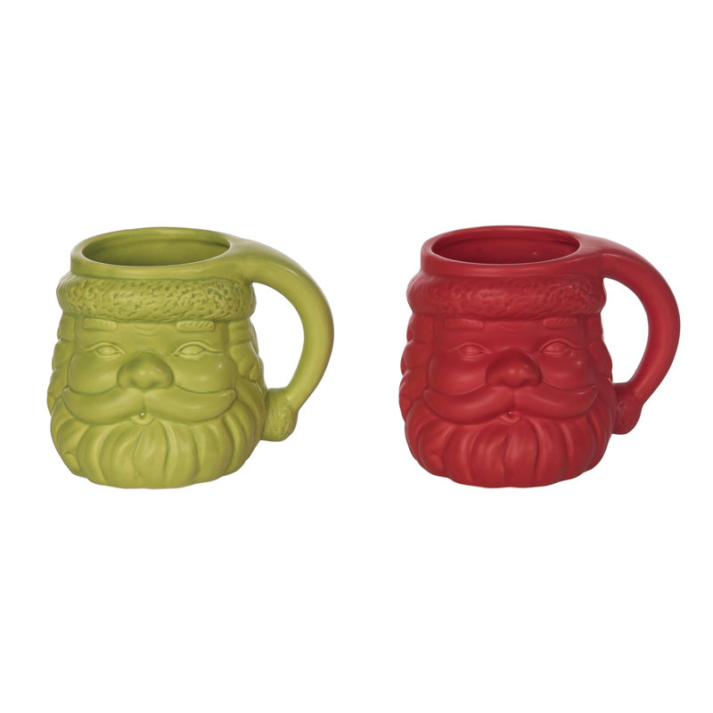Ensemble de 2 tasses en céramique Santa