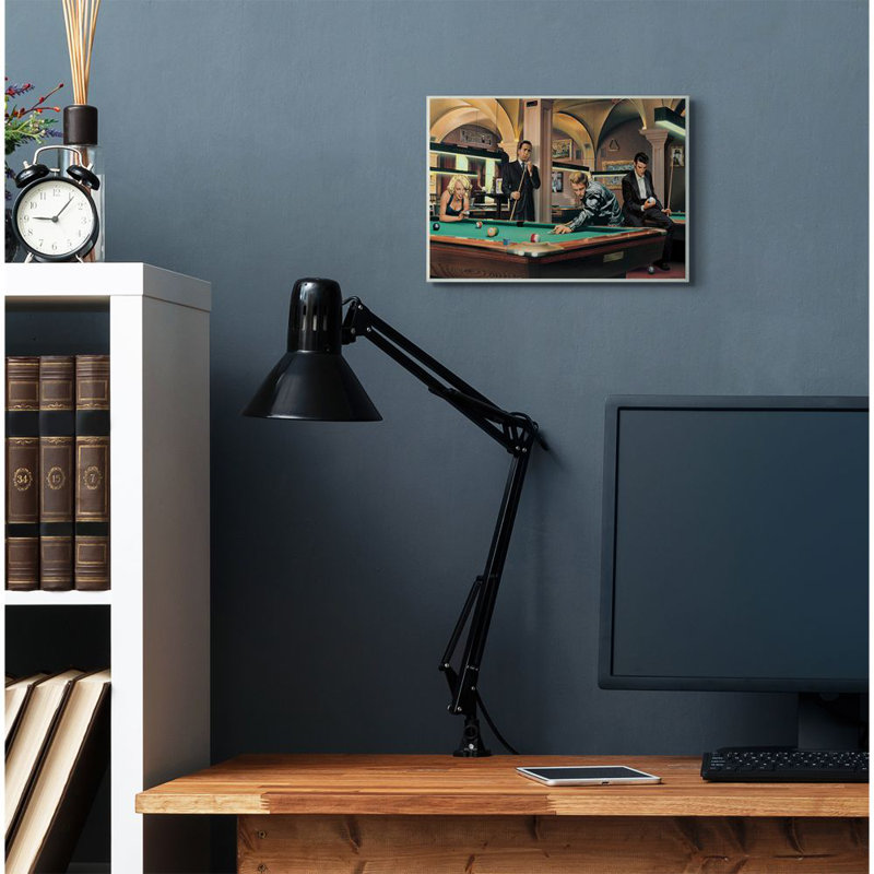 «Pool Game Vintage Hollywood Movie Star Classic Illustration», impression sur toile, H 10 po x l 15 po x P 0,5 po
