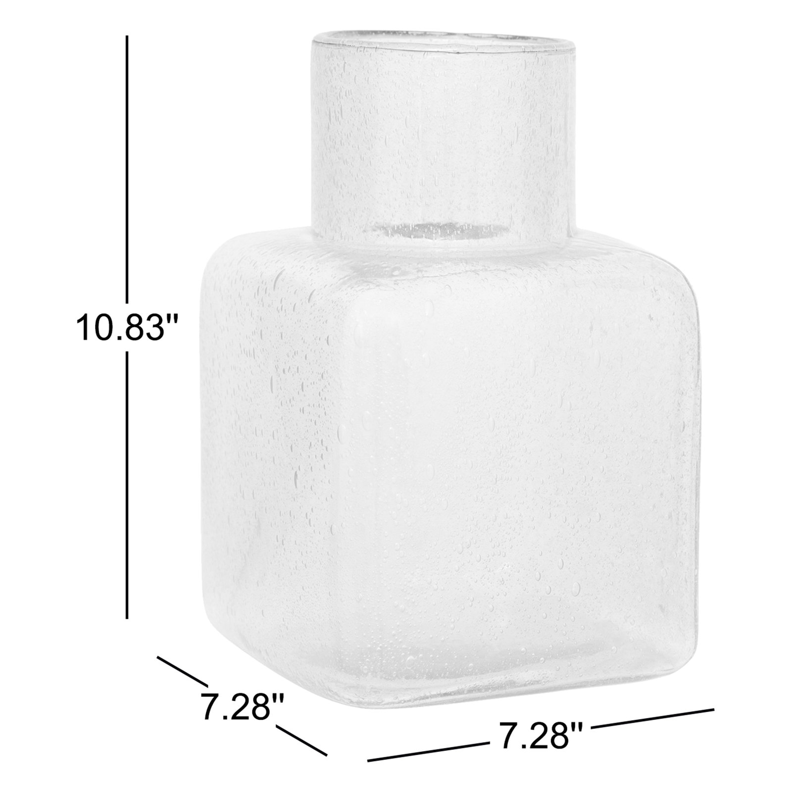 Kinetic Lines 10.83'' Glass Table Vase