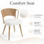 Ensemble de table de salle à manger extensible 7 pièces avec 6 chaises rembourrées en rotin-1591078918