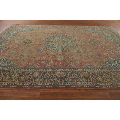 Tapis floral rétro 10 x 13