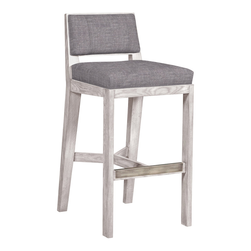 Thom Filicia 32.5'' Bar Stool, Dove Gray, Nomad Slate Crypton® Chenille