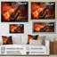 Outils de saxon de feu orange et noir de la Chine - impression-575259590-575259589