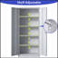 72"H Metal Garage Storage Cabinet, Black Tool Steel Locking Cabinet-1806440109-1806440108