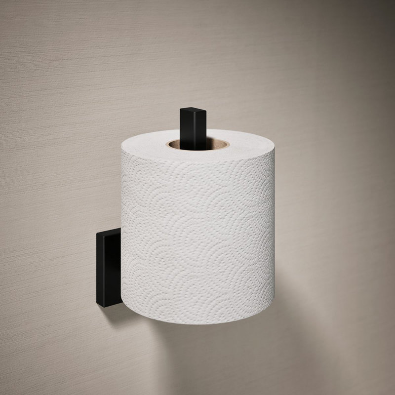 Porte-papier hygiénique carré carré, Noir mat
