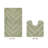 Annaclara Premium 100% Cotton 2 Piece Bath Rug Sets with Non-Slip Backing, Machine Washable, Luxurious Chervon Pattern Super Absorbent & Tufted Weave Bath Mat for Bathroom, Shower, and Tub-122444788-97657150