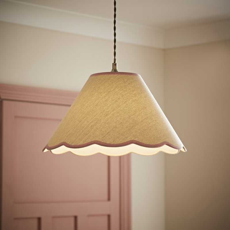 Florie Novelty Lamp Shade ( Clip On ), 22cm H x 41cm W x 41cm D, Cream/Pink