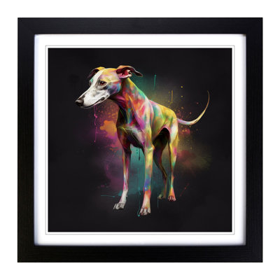 Whippet Conceptual Art No.1 - Framed Print