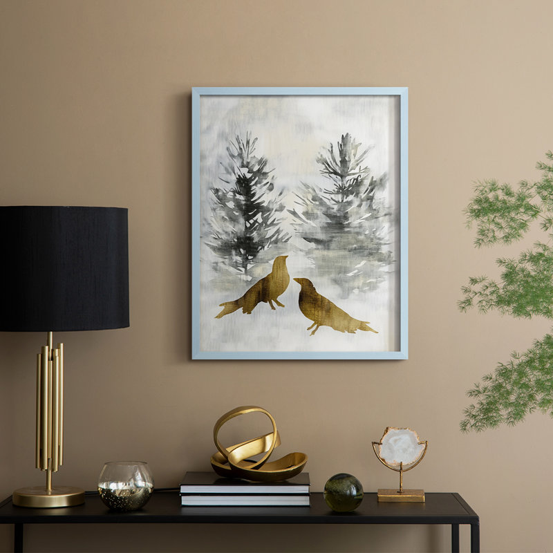 Reproduction encadrée - bois massif, H 21 po x l 17 po, Bleu