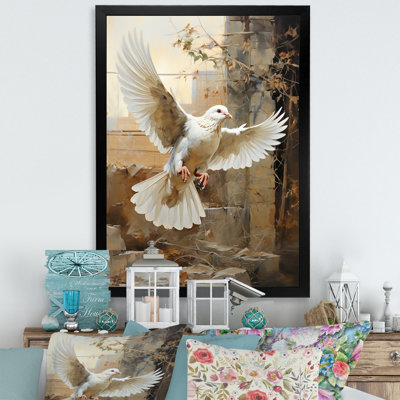 Colombe de sérénité I sur toile
