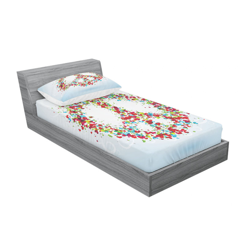 Microfiber Sheet Set, Twin Sheet Set with Fitted Sheet