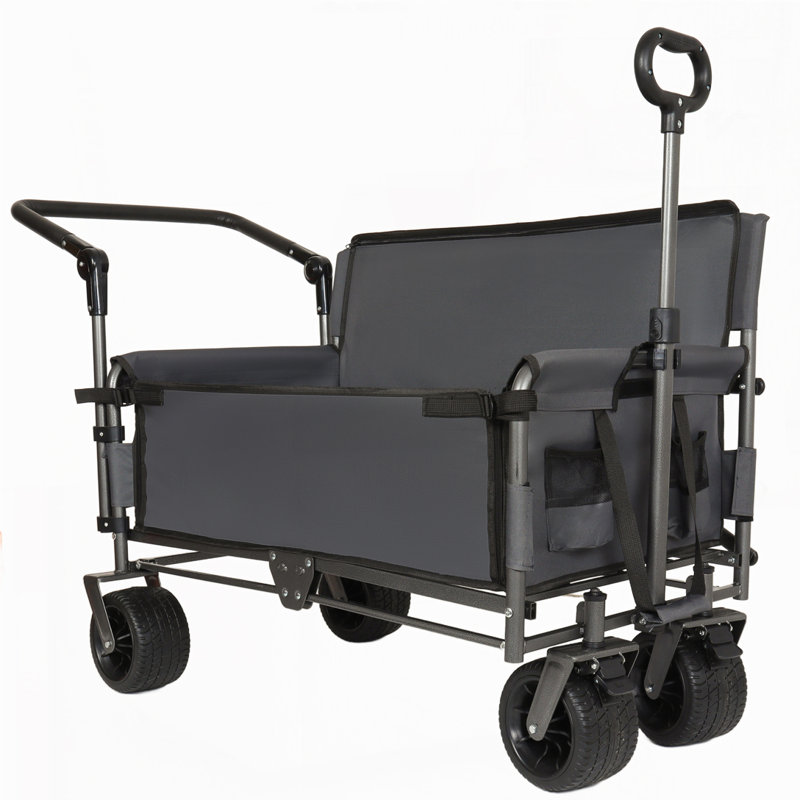 3-in-1 Folding Wagon Cart, Gray