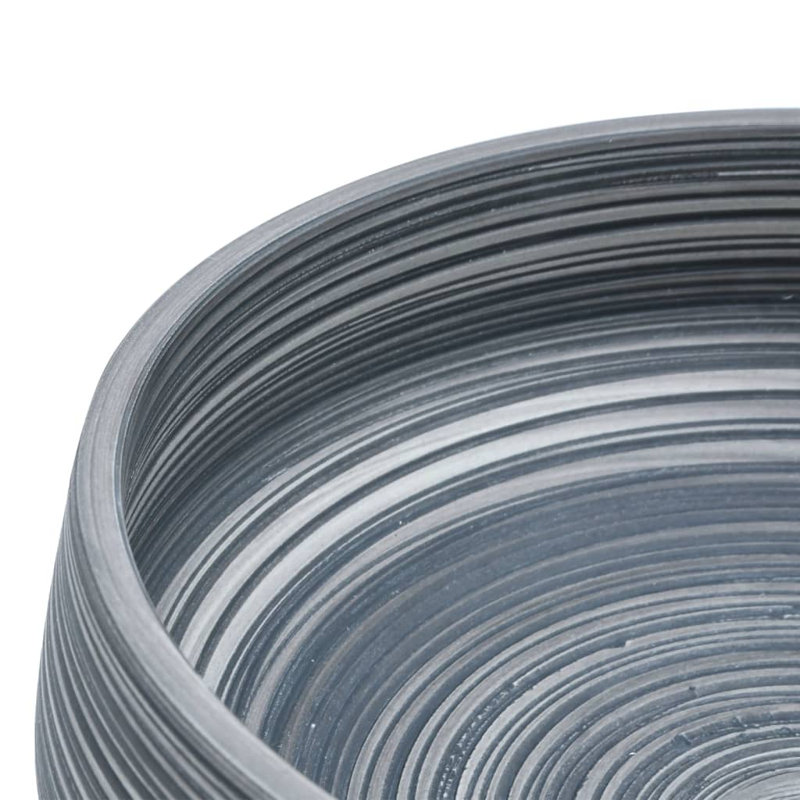 Metro Lane Brecklyn 41mm L x 41mm W Grey Ceramic Circular Sink