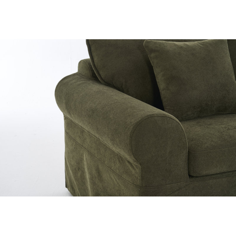 Causeuse rembourrée Greco Vintage, Vert
