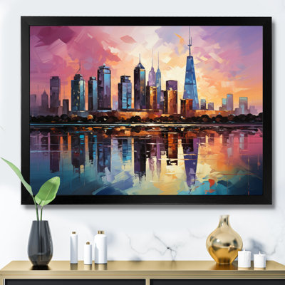 «Skyscrapers Giants Plastel IV», reproduction sur toile