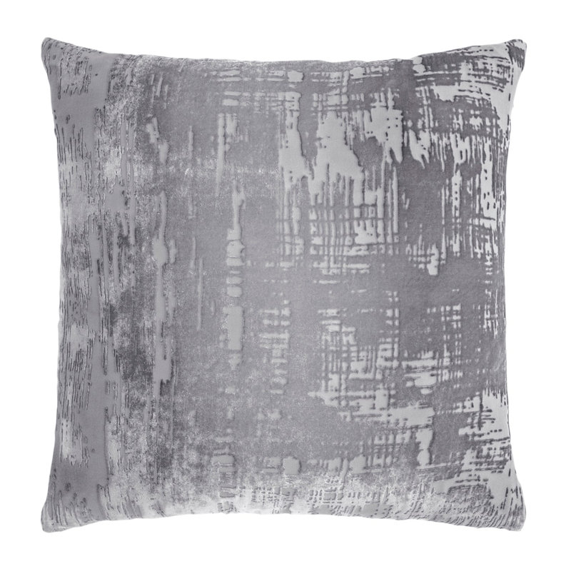 Square Pillow Cover & Insert, 20"H x 20"W, Silver